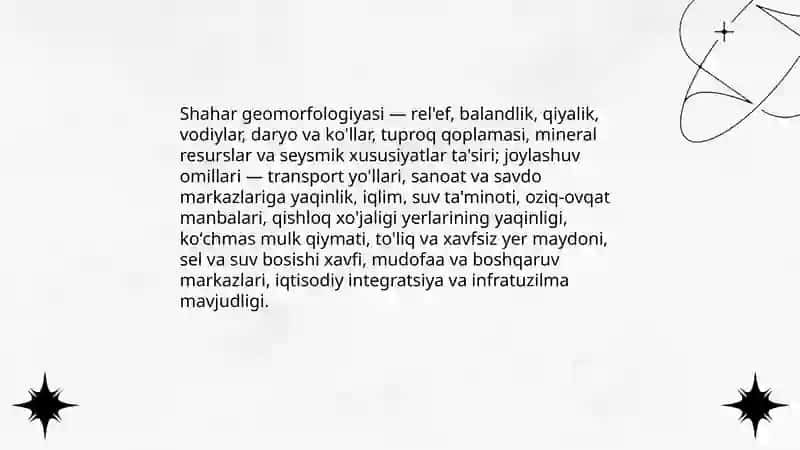 Shahar qurilishi va amaliy geografiya 4