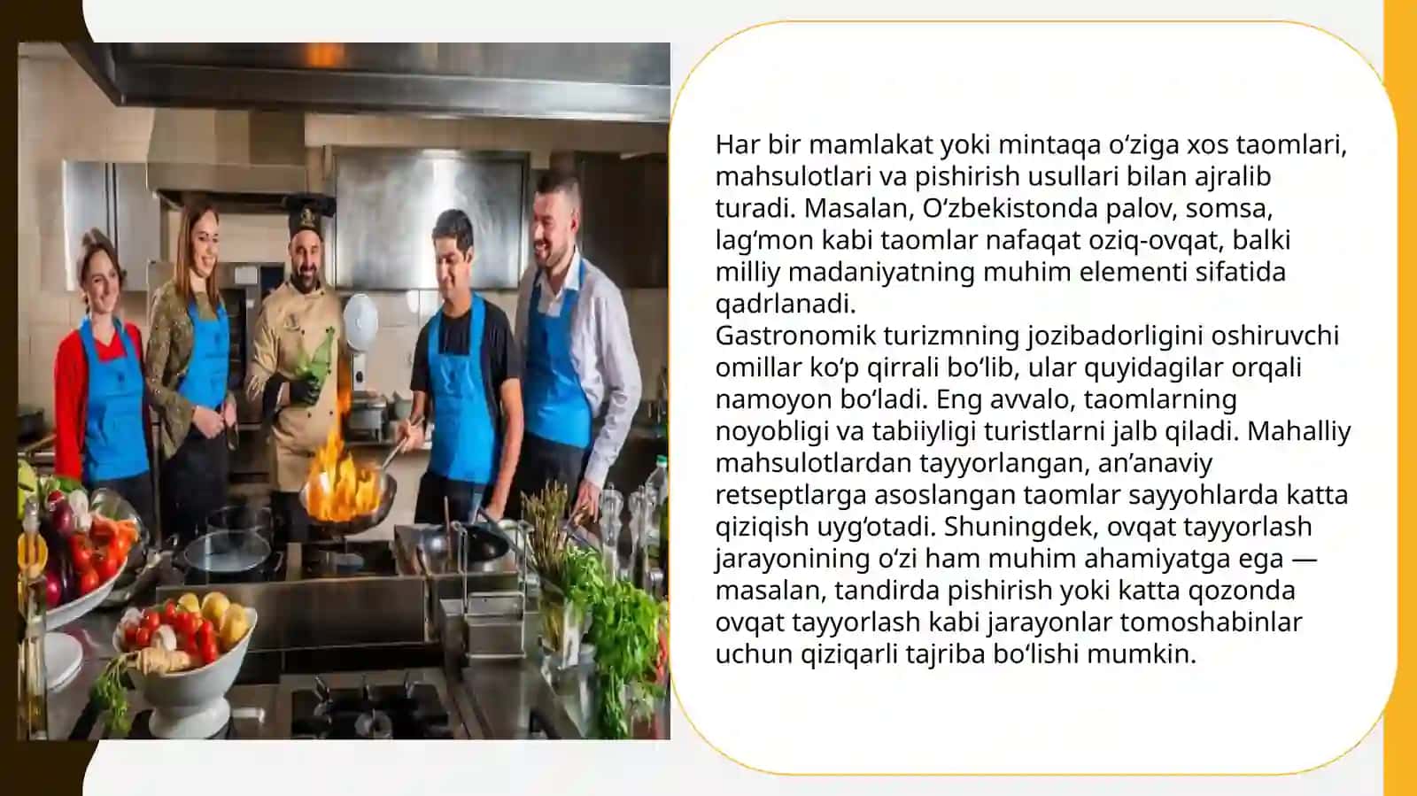 Gastronomik turizmning jozibadorligini oshirish 4