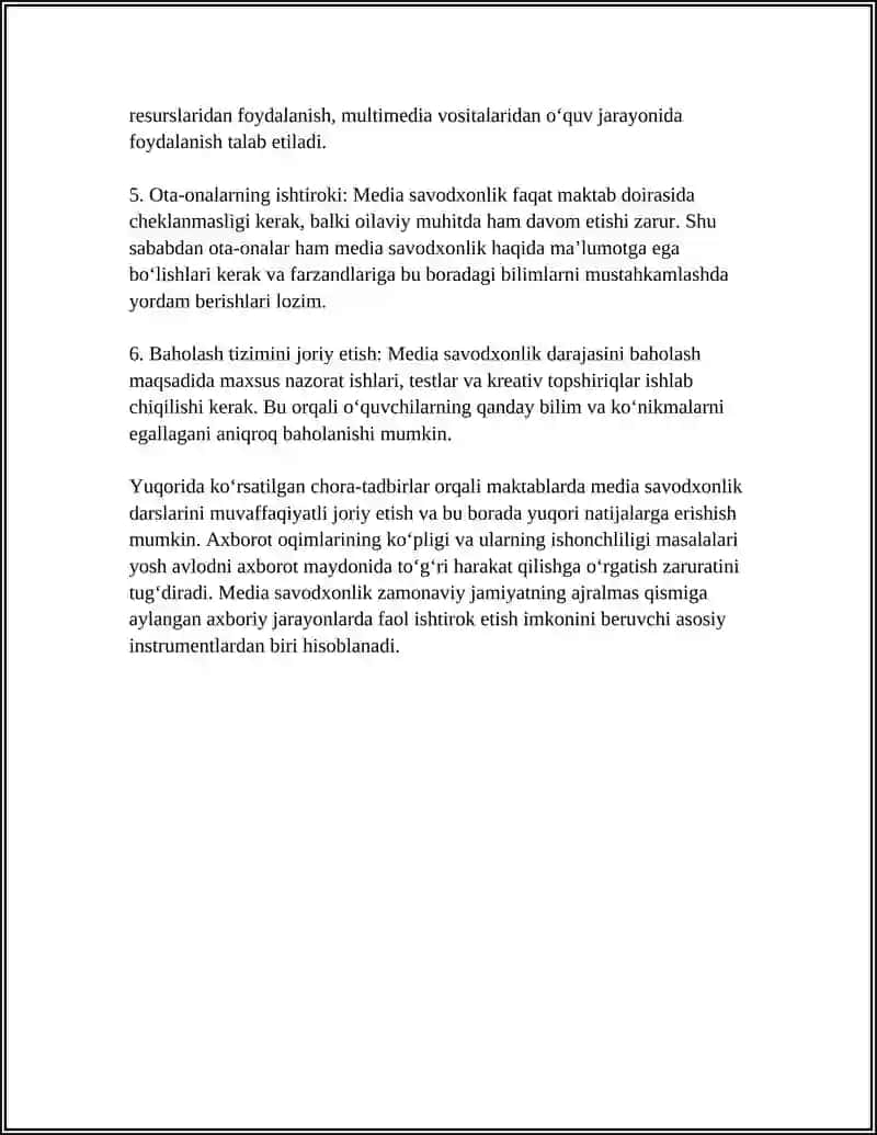 Media Savodxonlikni Rivojlantirish Yo'llari 4