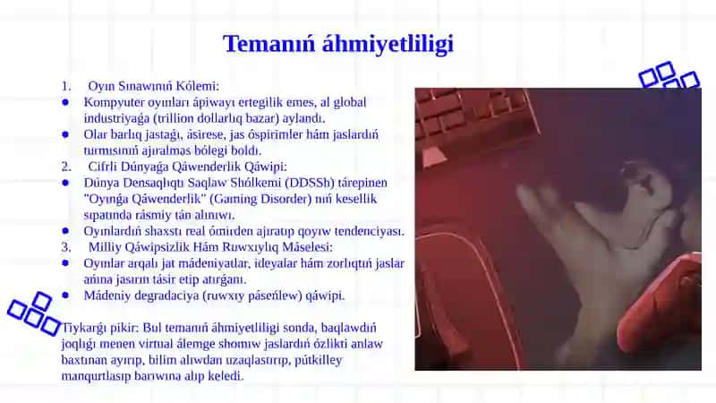 Kompyuter oyınları - manqurtlıq quralı (Qaraqalpaq tilinde) 4