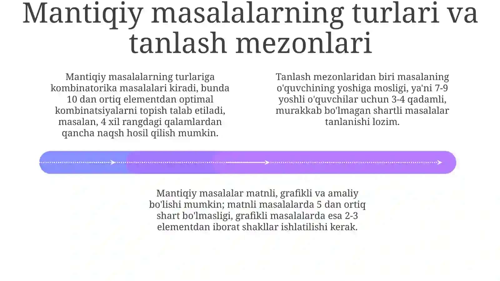 Mantiqiy Masalalarni O'rgatish 4