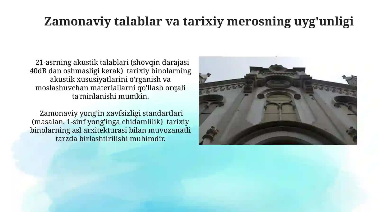 Jamoat binolarining ichki muhitini tashkil etish, jamoat binolarini tarixiy elementlari 4