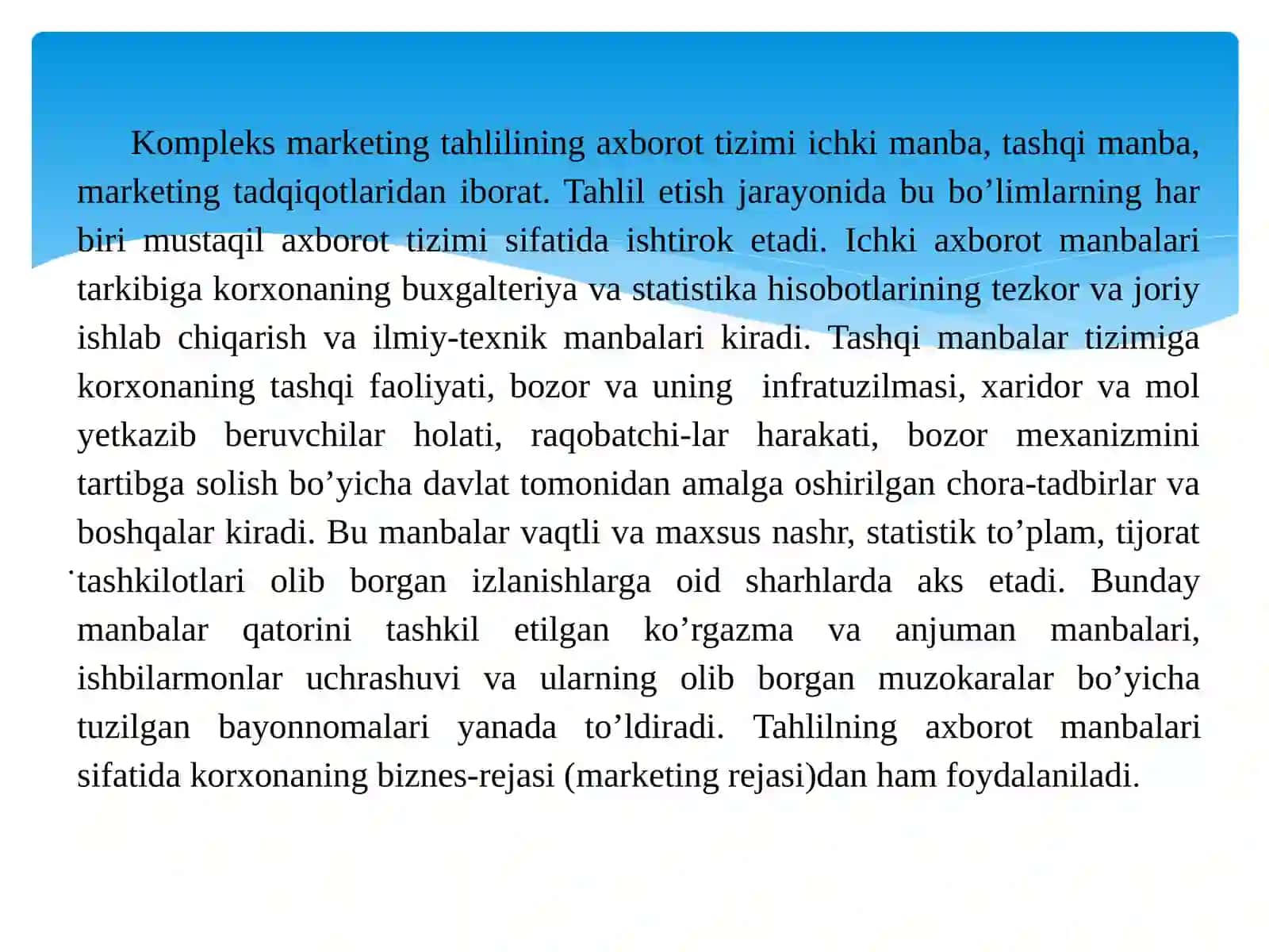 Xo’jalik sub’ektlarining marketing faoliyatida tahlili 4