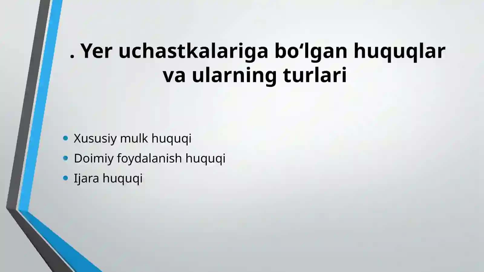 Yer uchastkalariga bo`lgan huquqlarni davlat ro`yxatidan o`tkazish 4