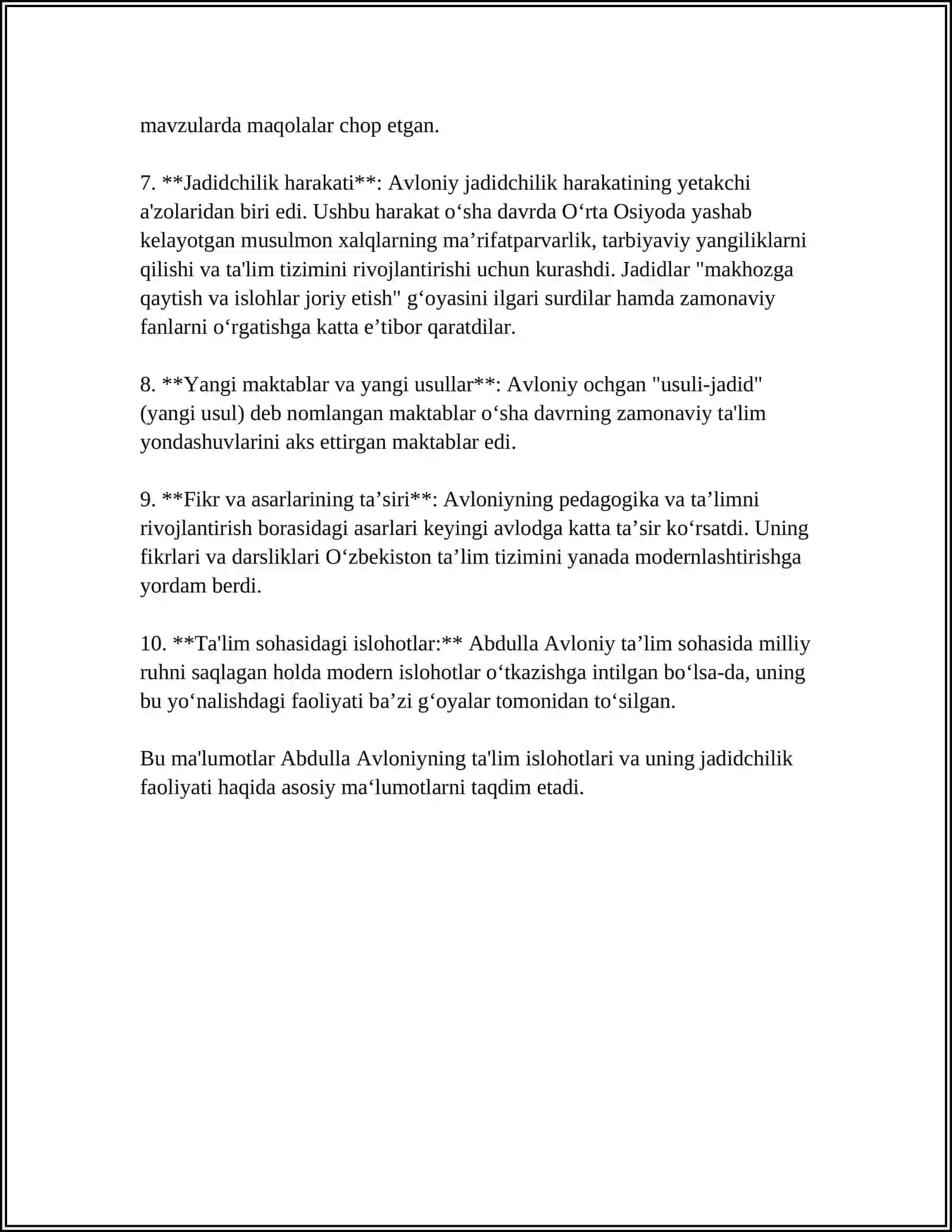 ABDULLA AVLONIYNING PEDOGOGIKA QARASHLAR 4