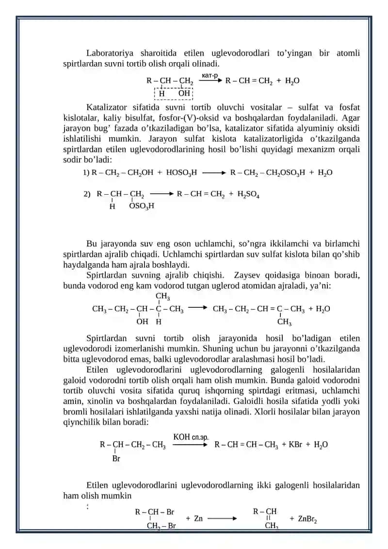 Alifatik to’yinmagan uglevodorodlar 4
