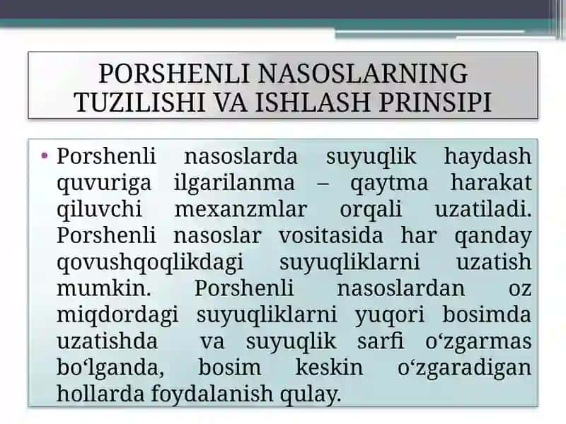 Porshenli nasoslar 4