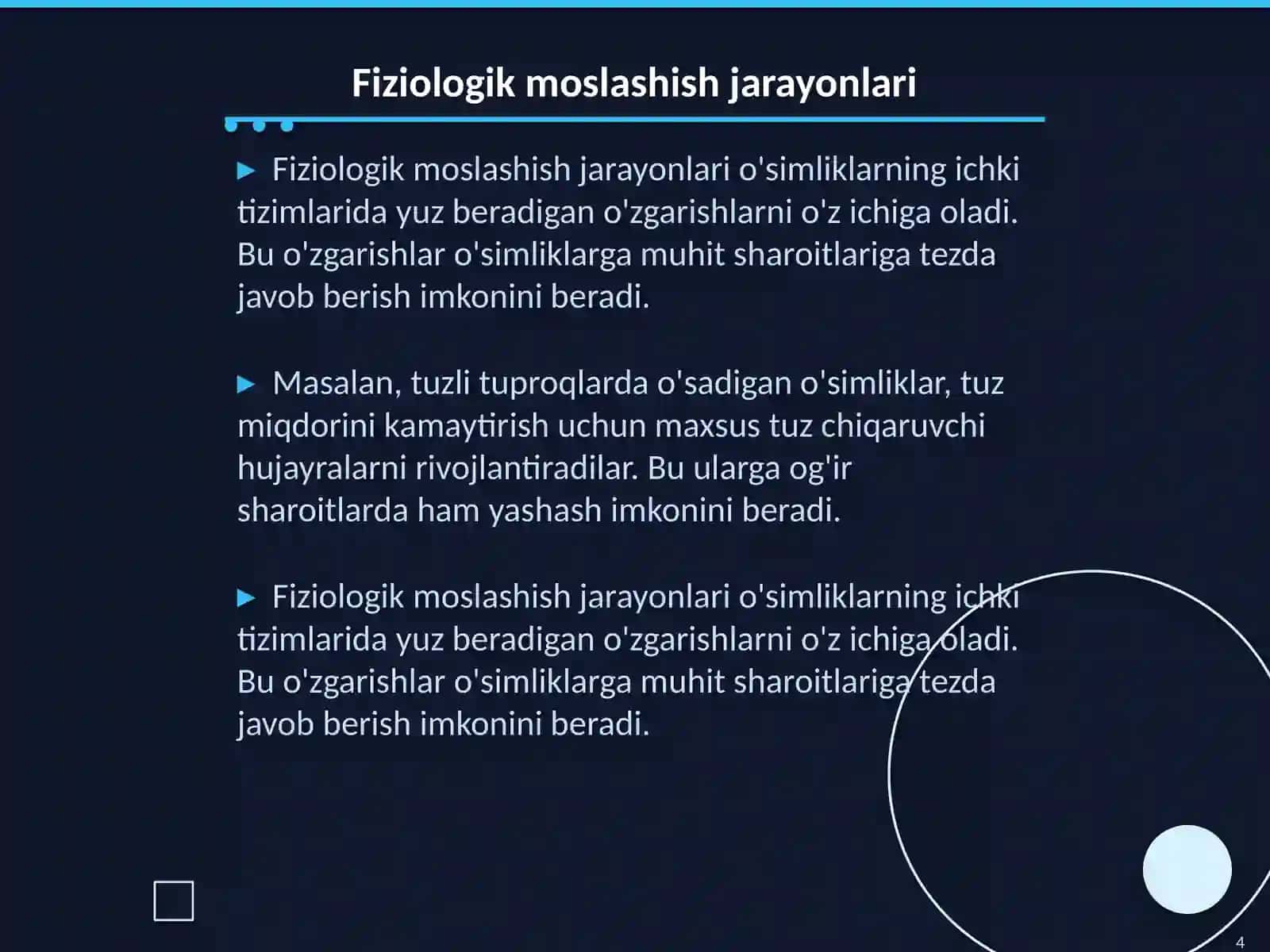O'simliklarni muhitga mostlashganligi 4