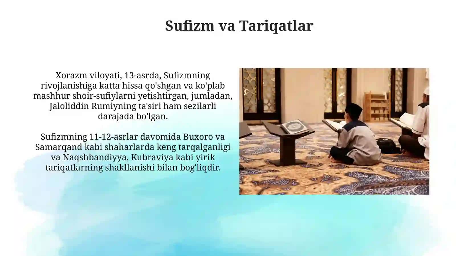Islom dinida yuzaga kelgan oqimlar 4