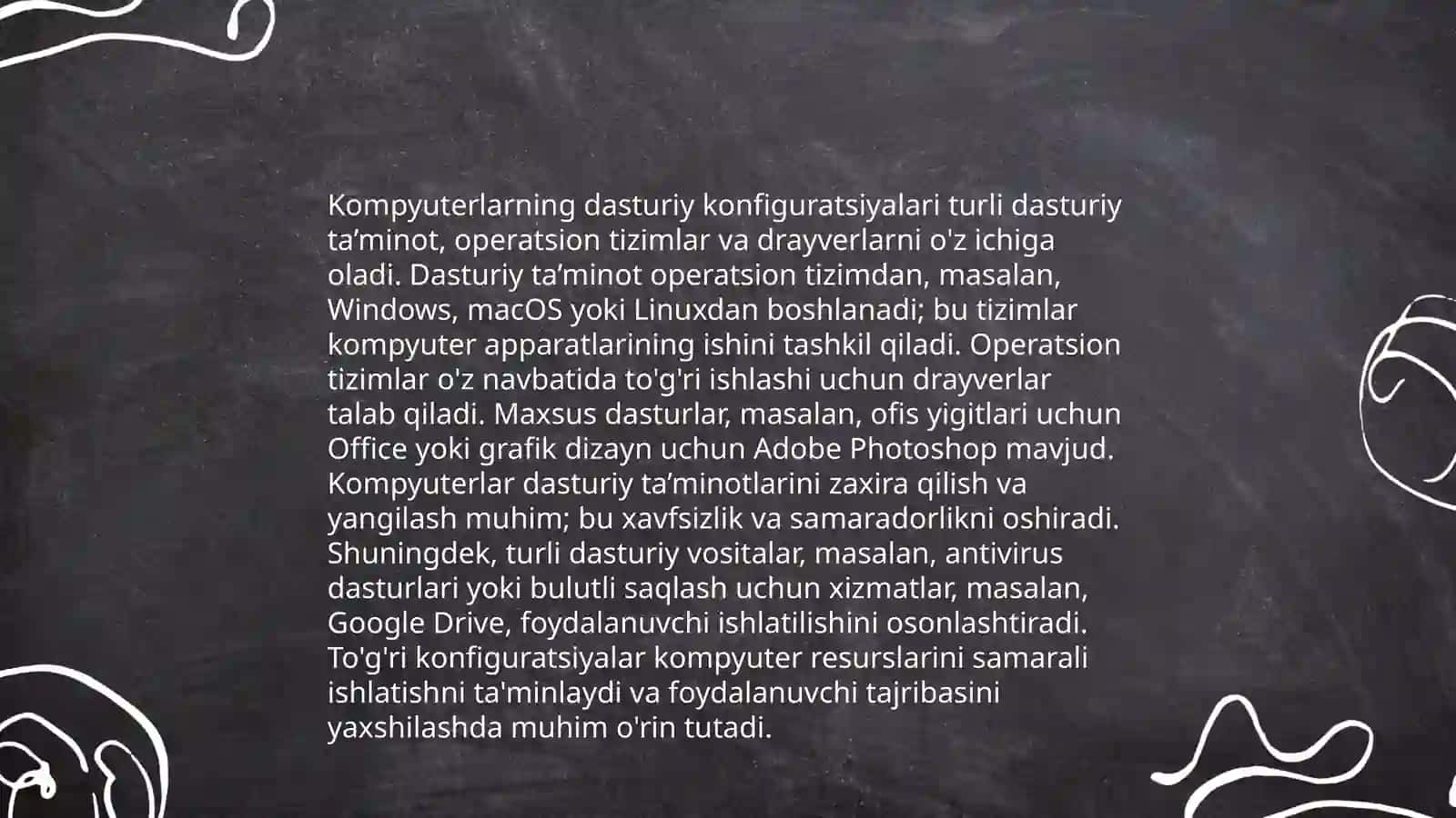Zamonaviy kompyuterlarning konfiguratsiyalari va ularning qo'llanish sohalari 4