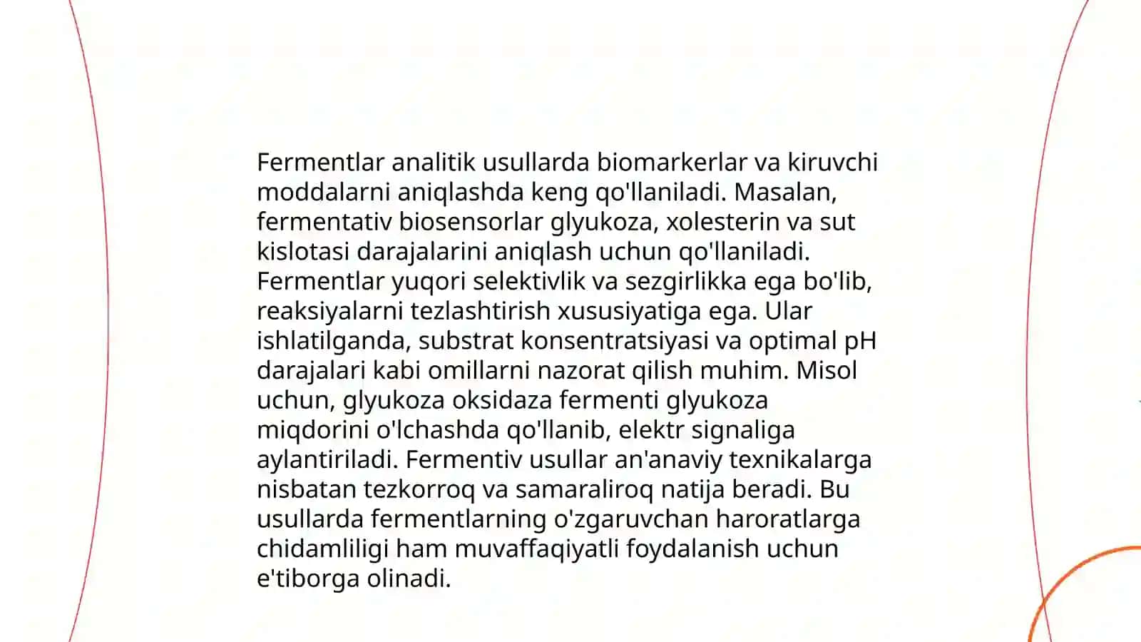 Fermentlar analitik reagentlar sifatida 4