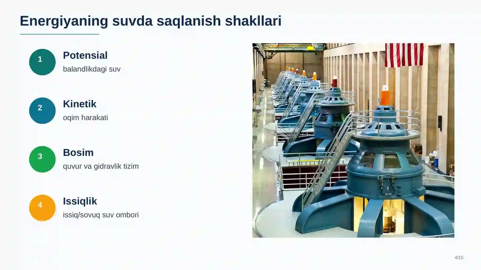 SUV ENERGIYASINI SAQLASH TURI VA SHAKLI 4