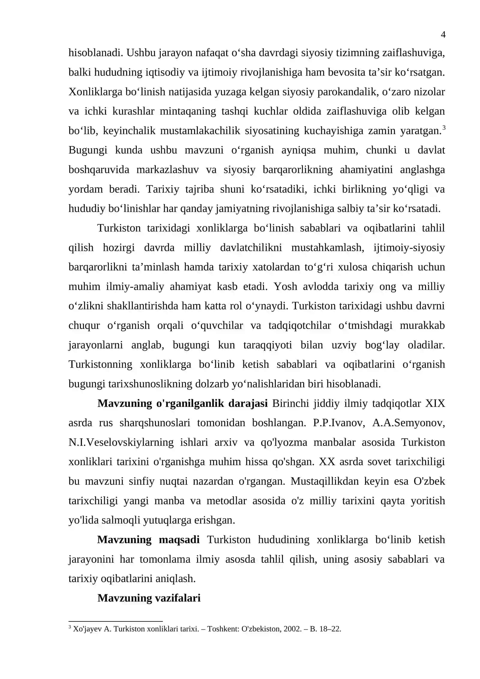 Turkistonning xonliklarga bo'linib ketish sabablari va oqibatlari 4