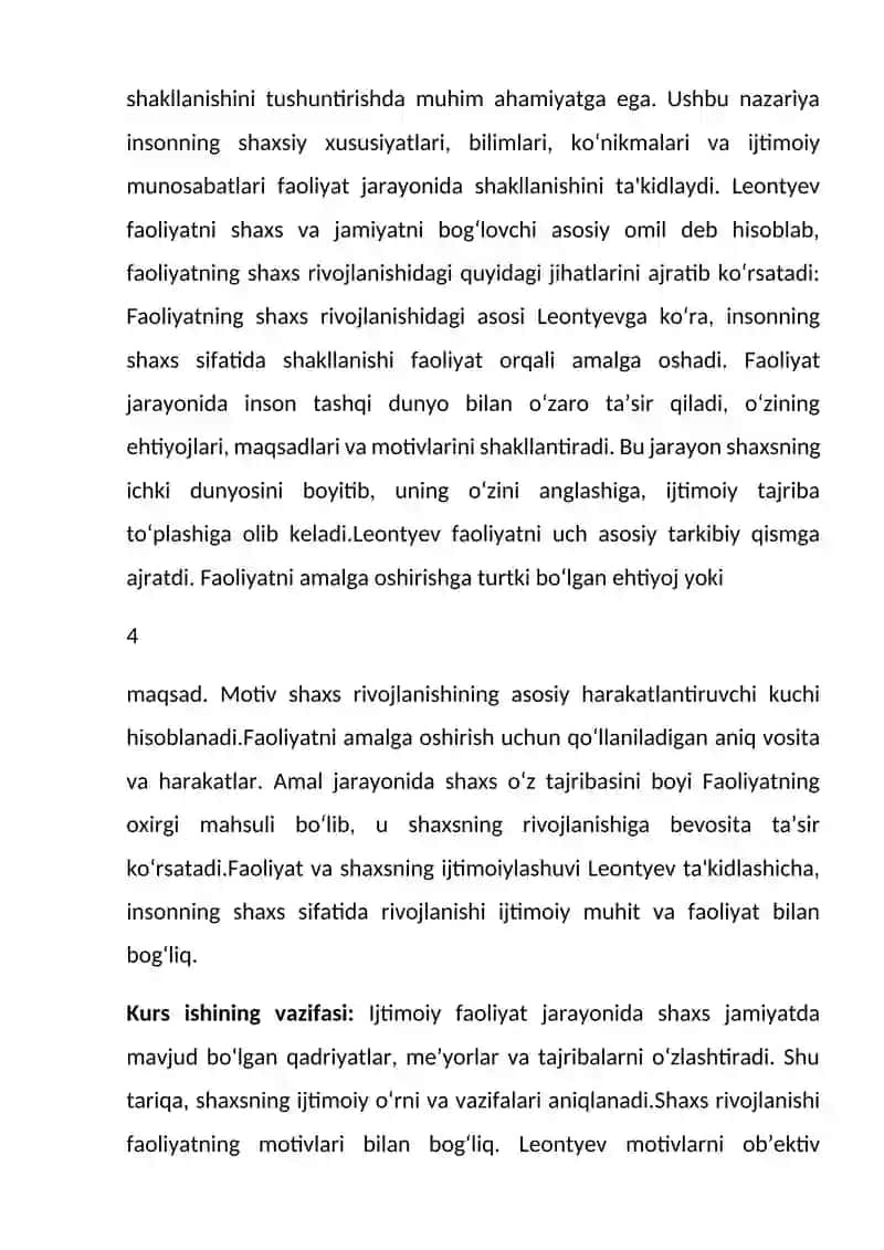 Leontyev Faoliyat nazariyasi 4