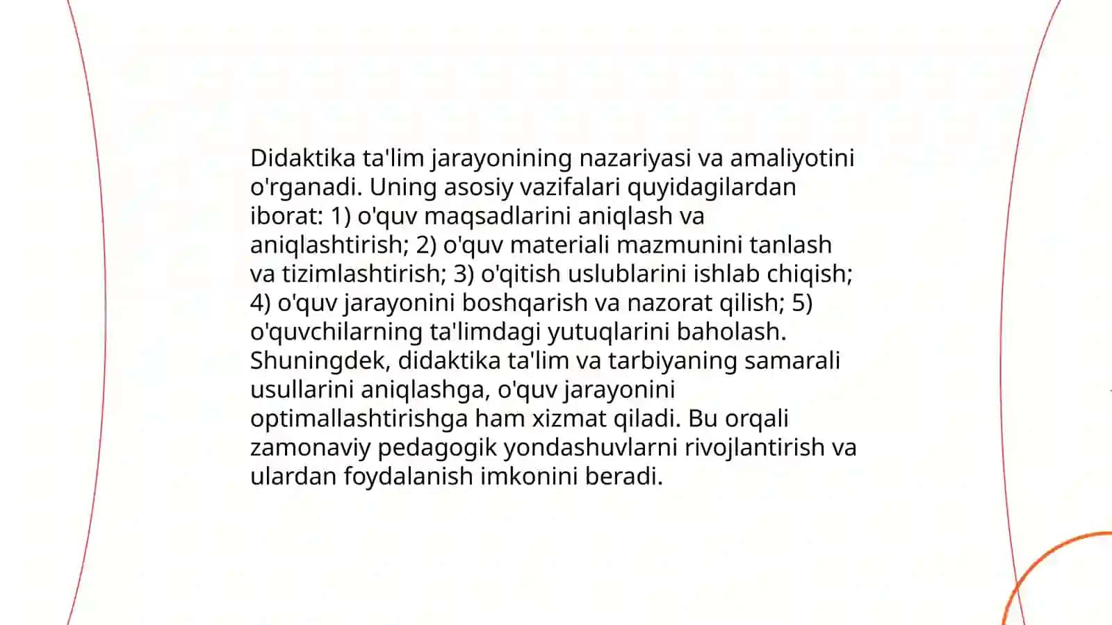 Ta'lim jarayonining nazariy asoslari 4