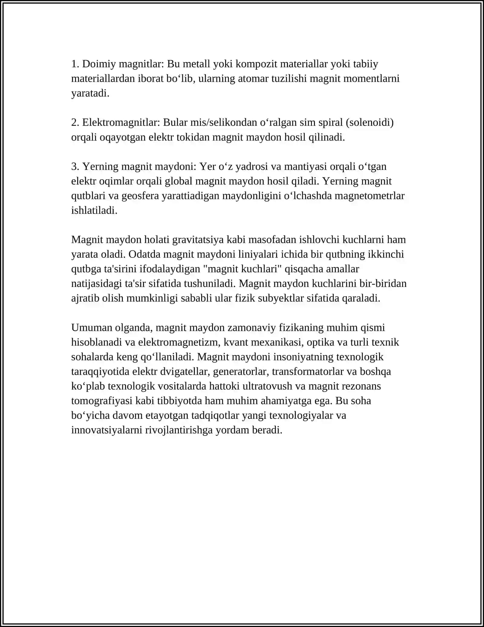 MAGNIT MAYDON ENERGIYASI 4