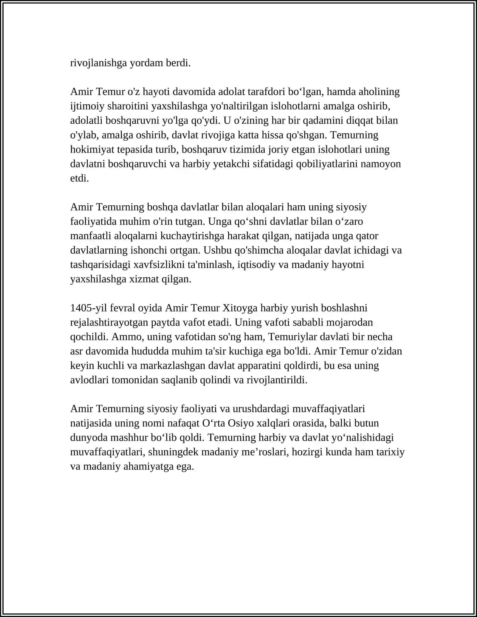 AMIR TEMUR VA TEMURIYLAR DAVLATI 4