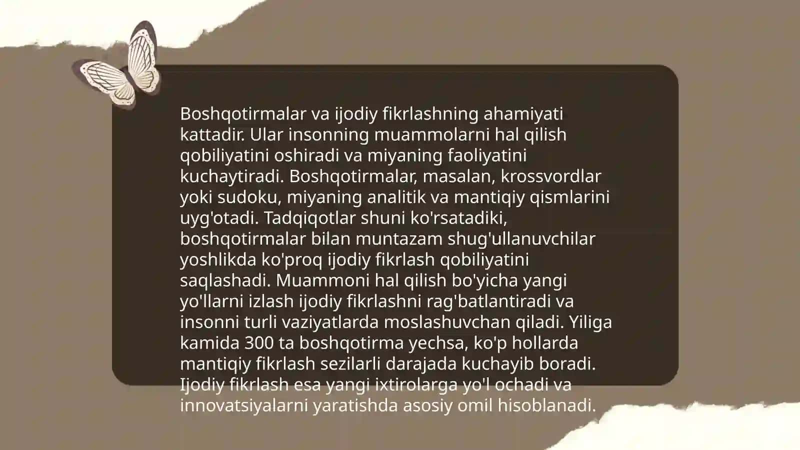 Kasb-hunarga yo'naltirishda boshqotirmalardan foydalanish 4