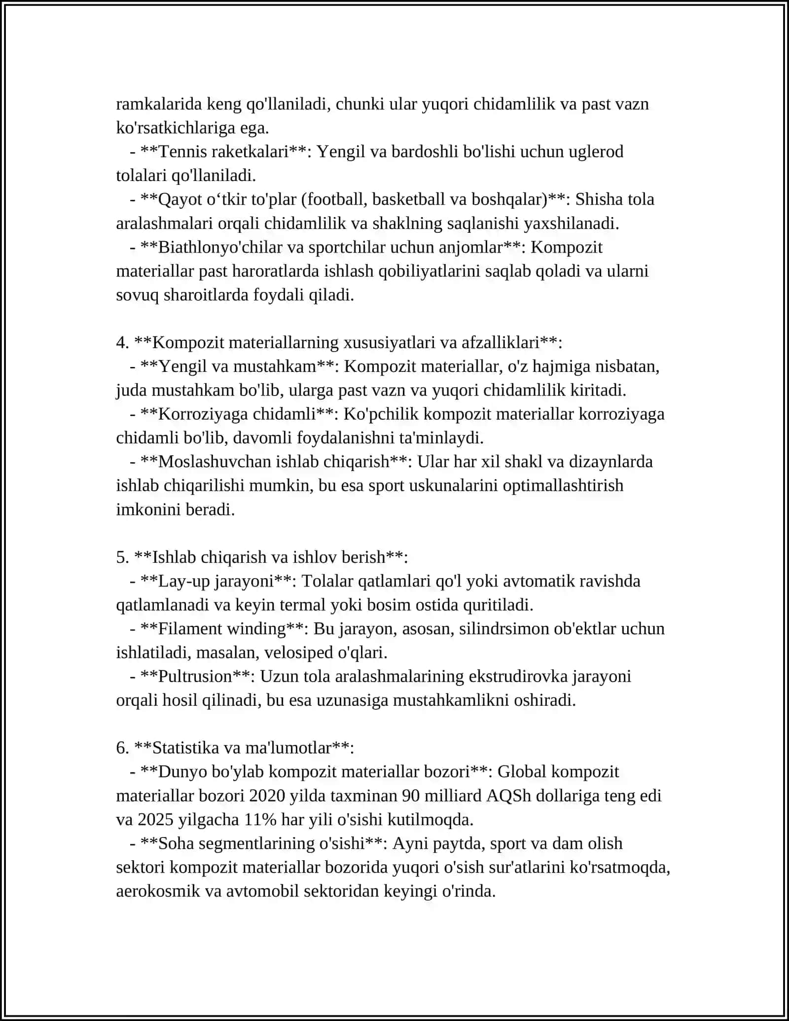 SPORT SANOATIDAGI KOMPOZIT MATERIALLAR 4