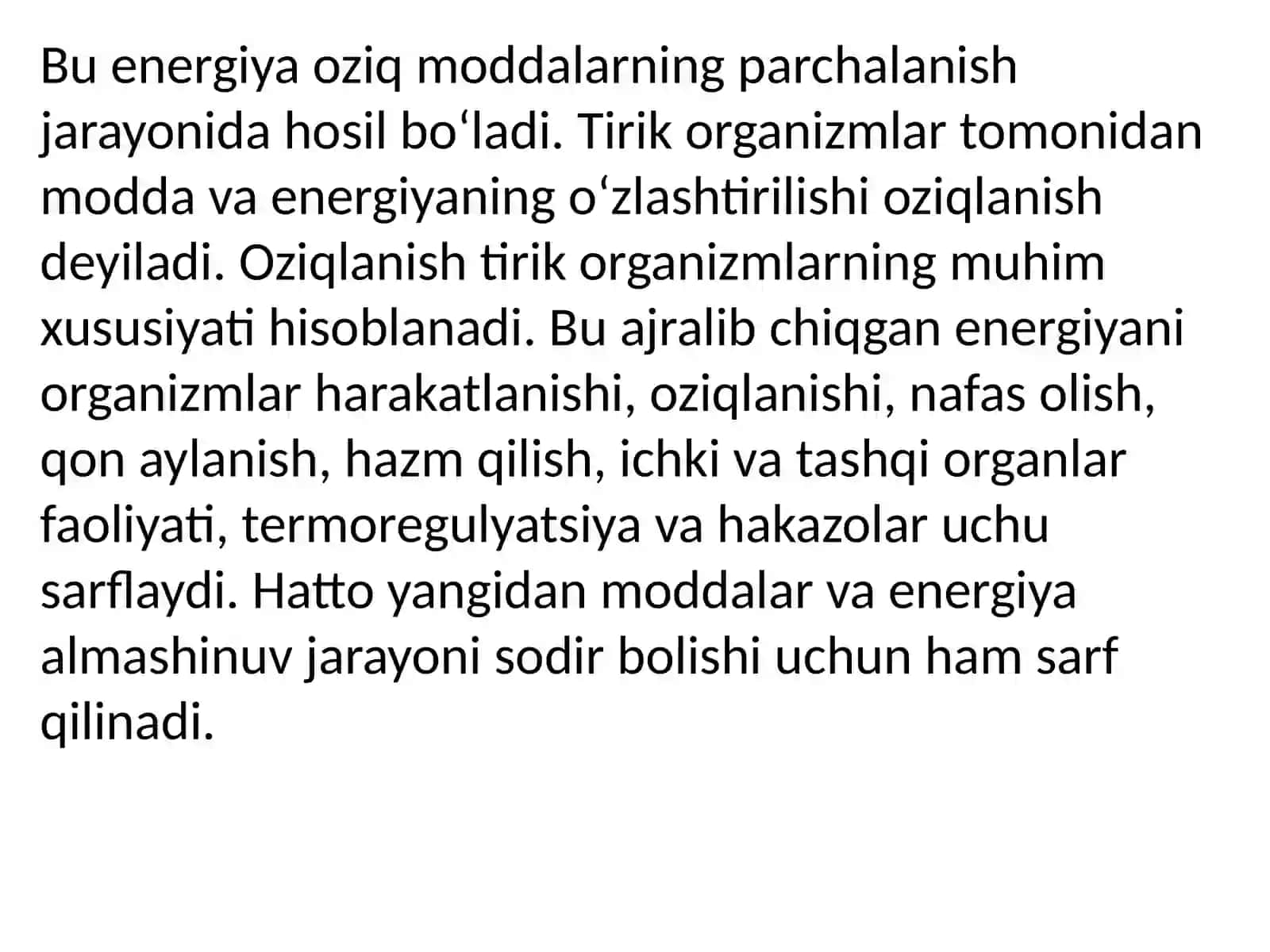 Organizmda energiya almashinuvi 4