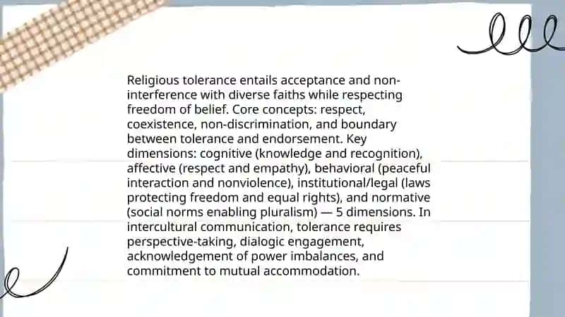 Understanding Intercultural Communication and Religious Tolerance 4