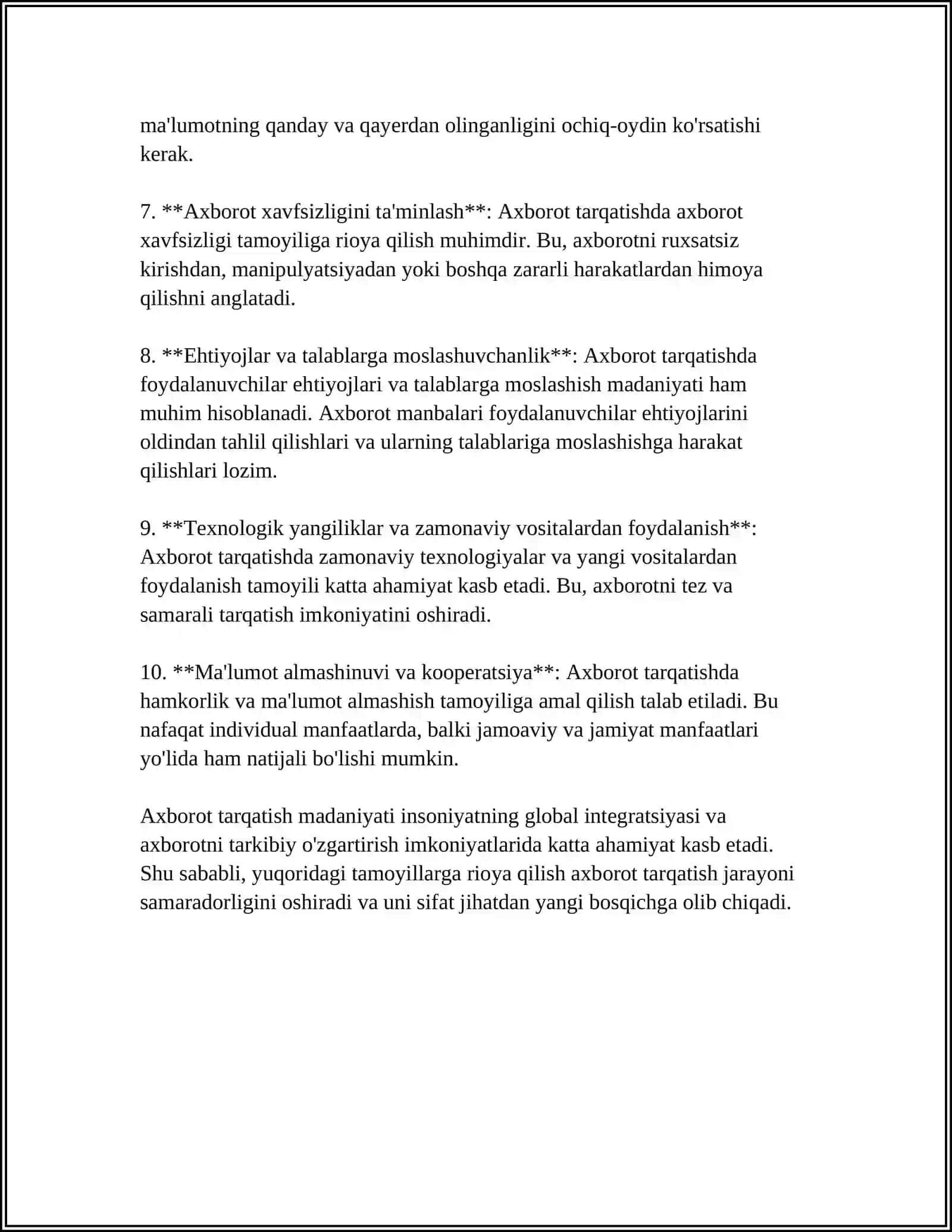MEDIA MAYDONDA AXBOROT TARQATISH MADANIYATI 4