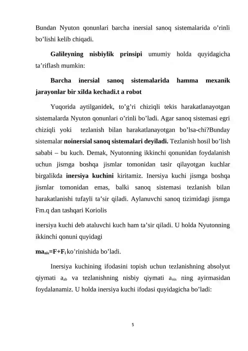 Inertsiya kuchlari 4
