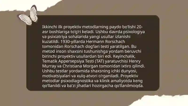 Proyektiv metodikalar tarixi 4
