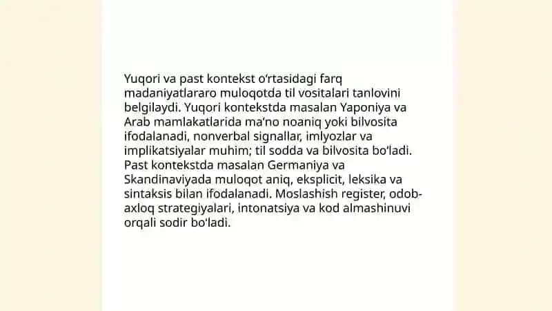 Madaniyatlararo muloqot 4