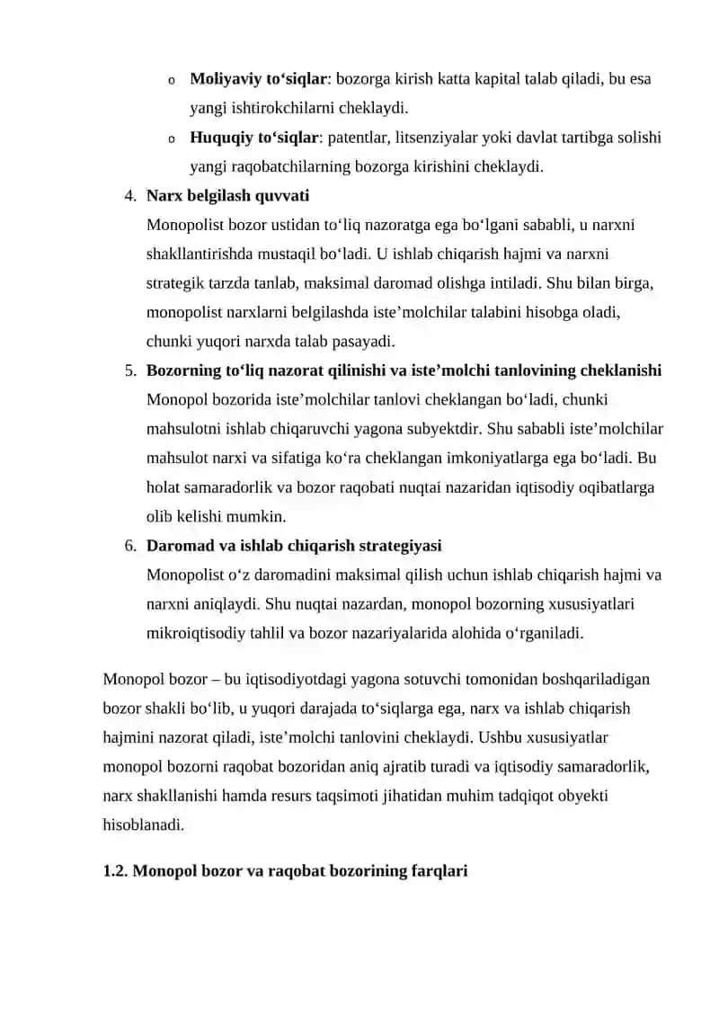 Monopol bozorida ishlab chiqarish 4