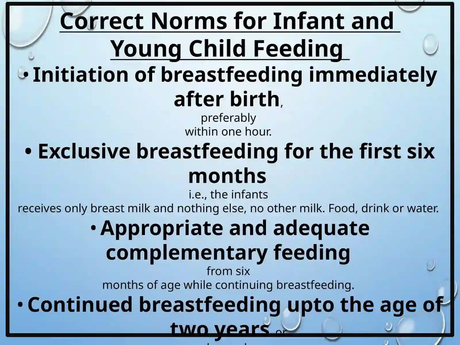 Nutritional Guidelines for infants and Children 4