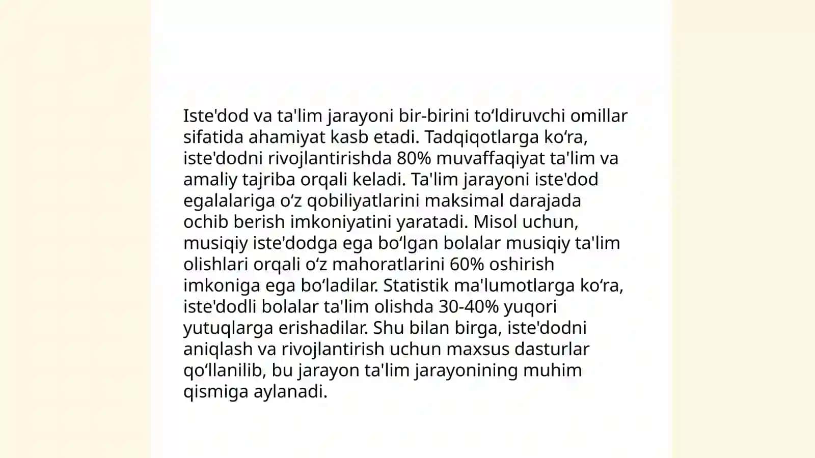 Qobiliyat, iste'dod va talant kabi psixologik xususiyatlar 4