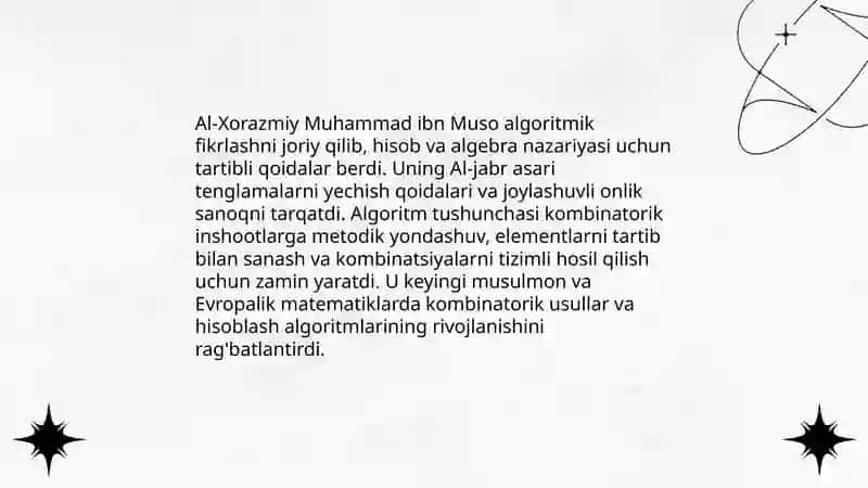 O'rta asr Sharq allomalarining matematikaga qo'shgan hissalari 4