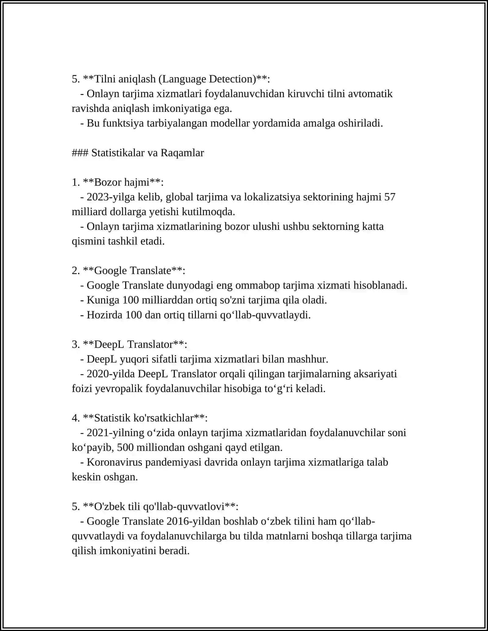 ONLINE TARJIMA XIZMATLARI (GOOGLE TRANSLATE) VA ULARNING AFZALLIKLARI 4