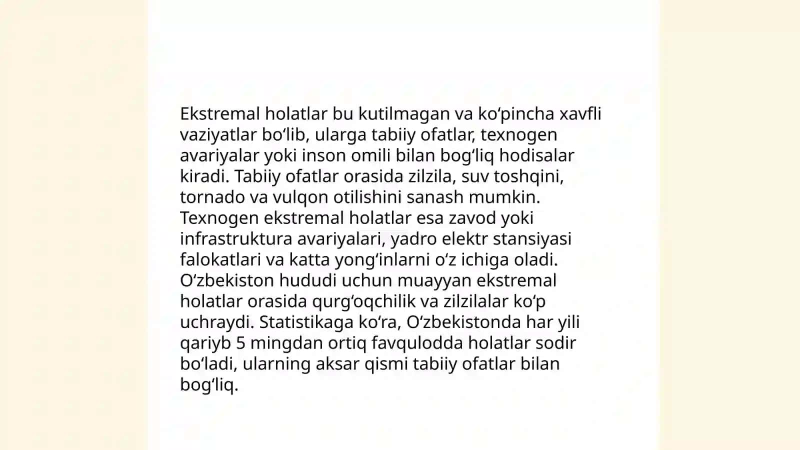 Eksteremal holatlar turlari va tipologiyasi 4