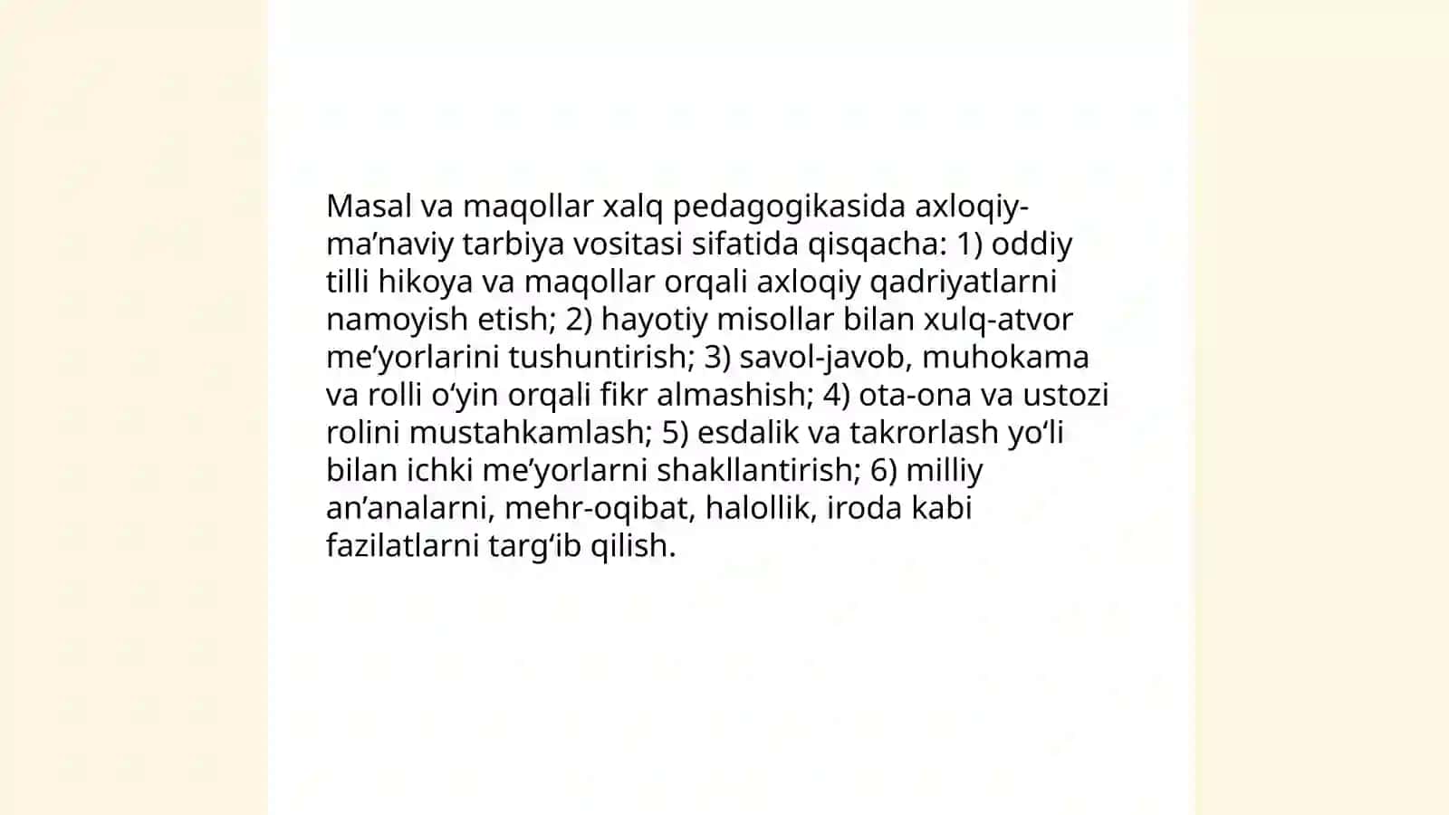 Og‘zaki ijod (ertaklar va rivoyatlar) orqali tarbiya 4