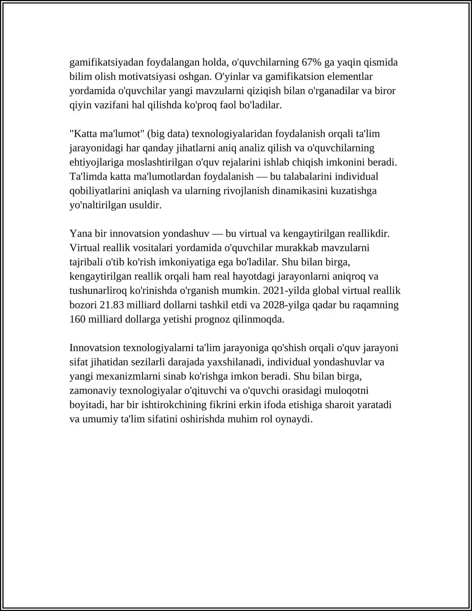 YANGI INNOVATSION PEDAGOGIK TEXNOLOGIYALAR VA FIZIK TA’LIMDA ULARDAN FOYDALANISH ISTIQBOLLARI 4