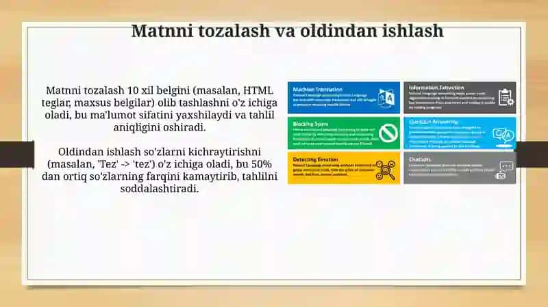 Matnli ma'lumotlarni qayta ishlash dasturlarning imkoniyatlari 4