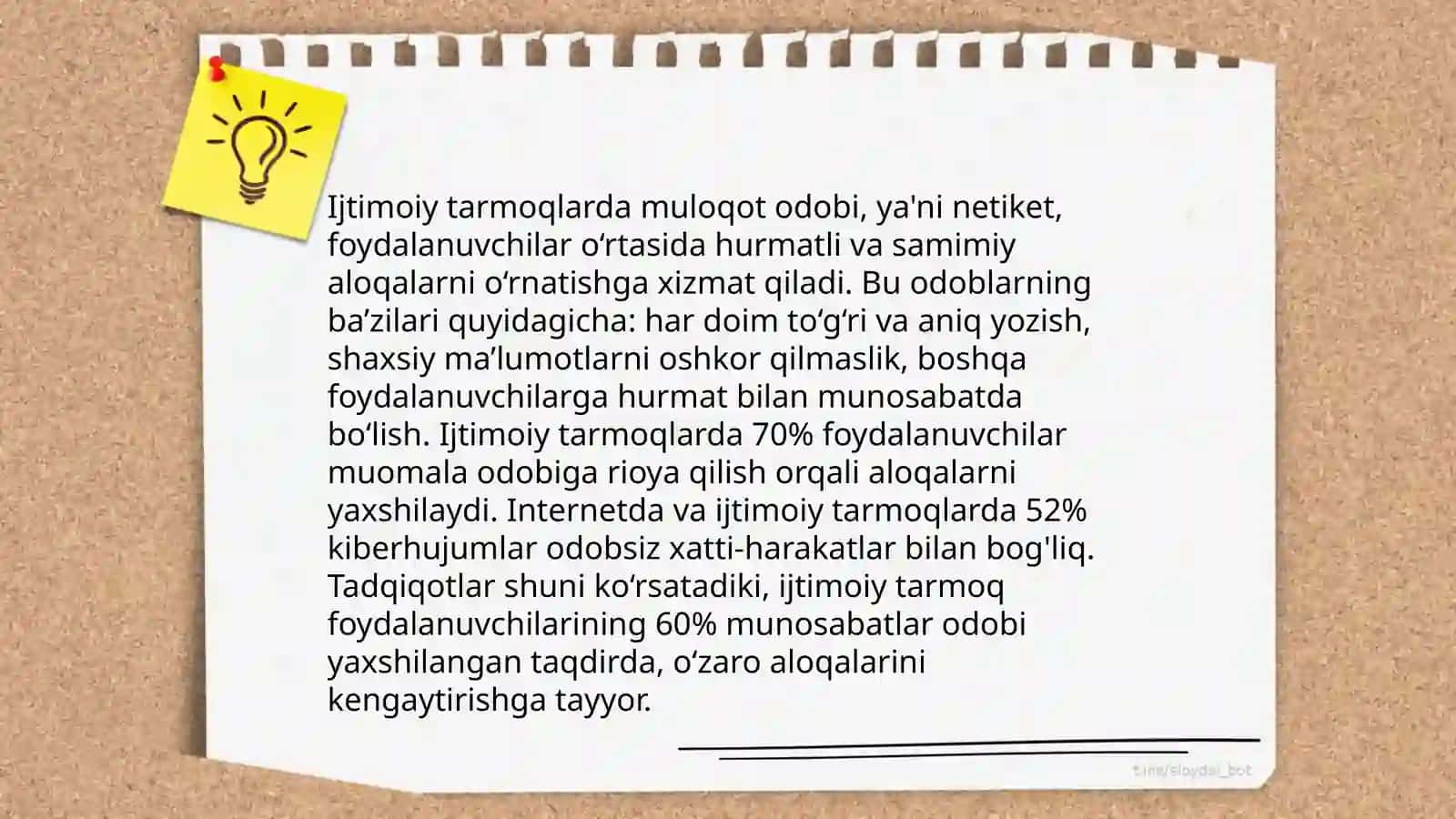 Tarmoq odob-axloqi 4