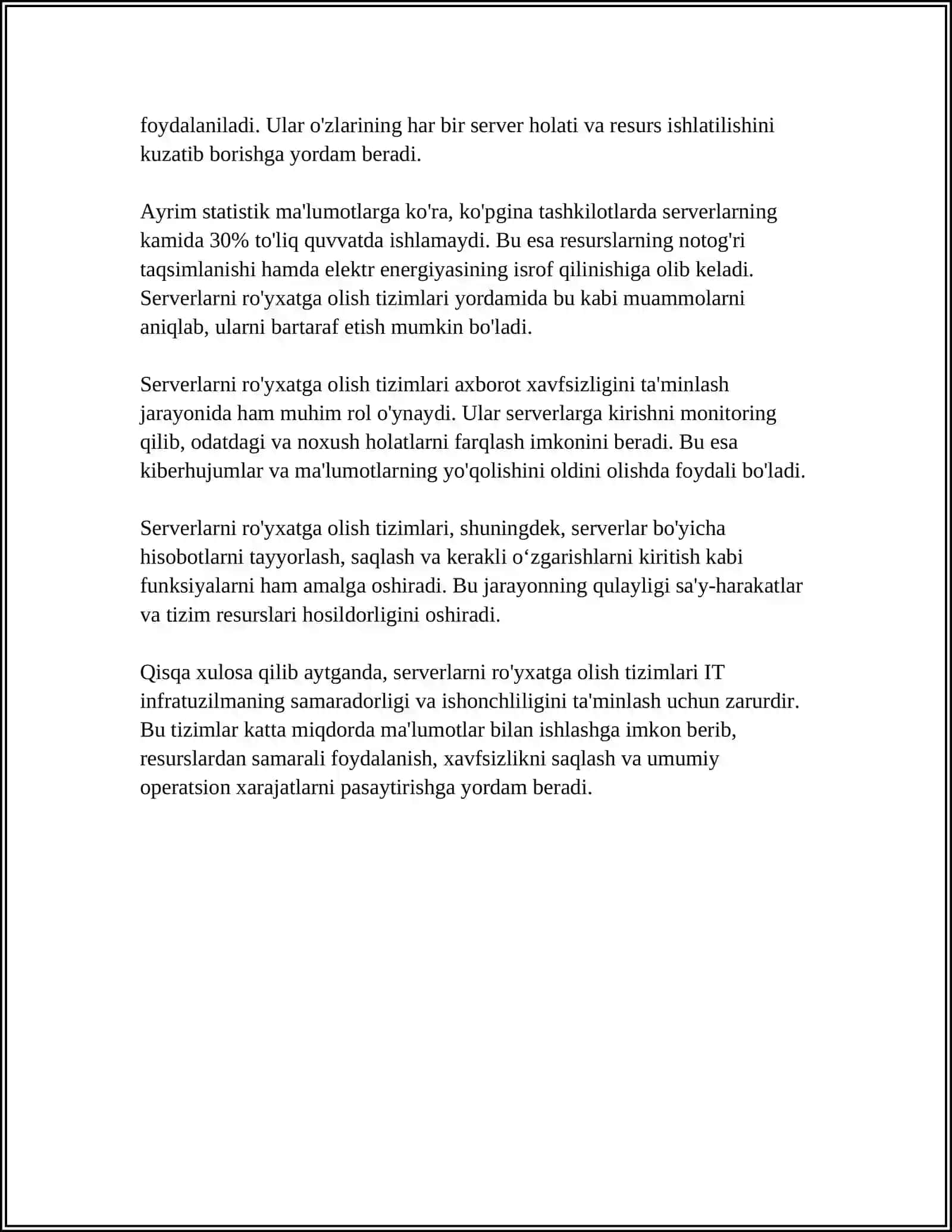 SERVERLARNI RO‘YXATGA OLISH 4