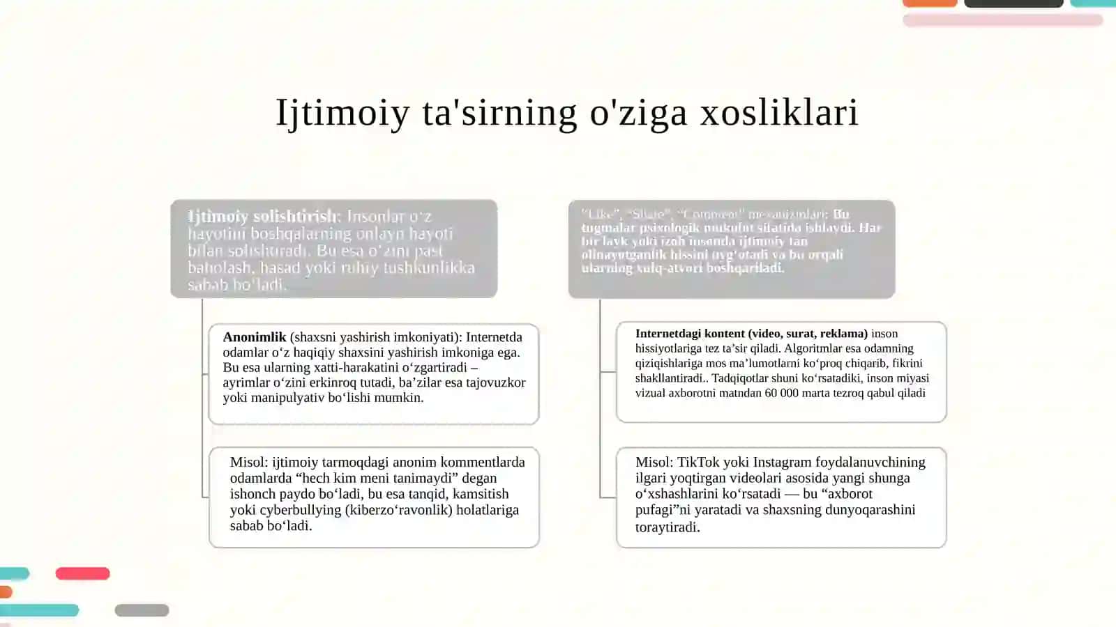 Internet va ijtimoiy tarmoqlardagi psixologik ta'sir 4