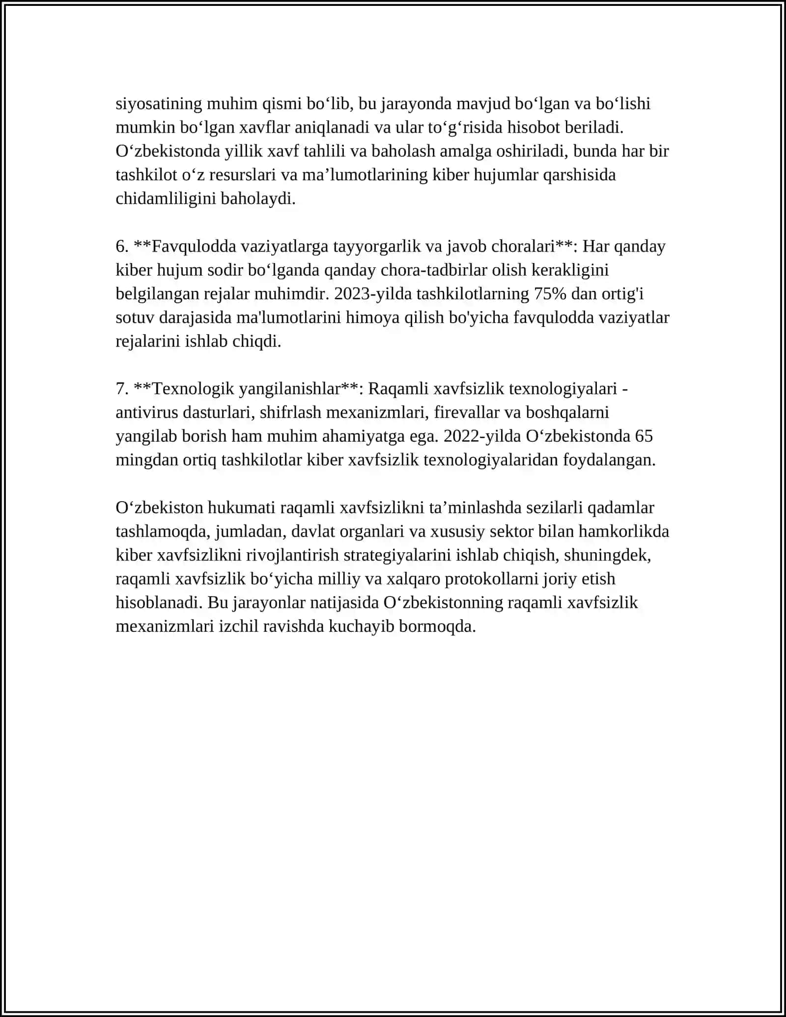 KIBERXAVFSIZLIK STRATEGIYALARI 4