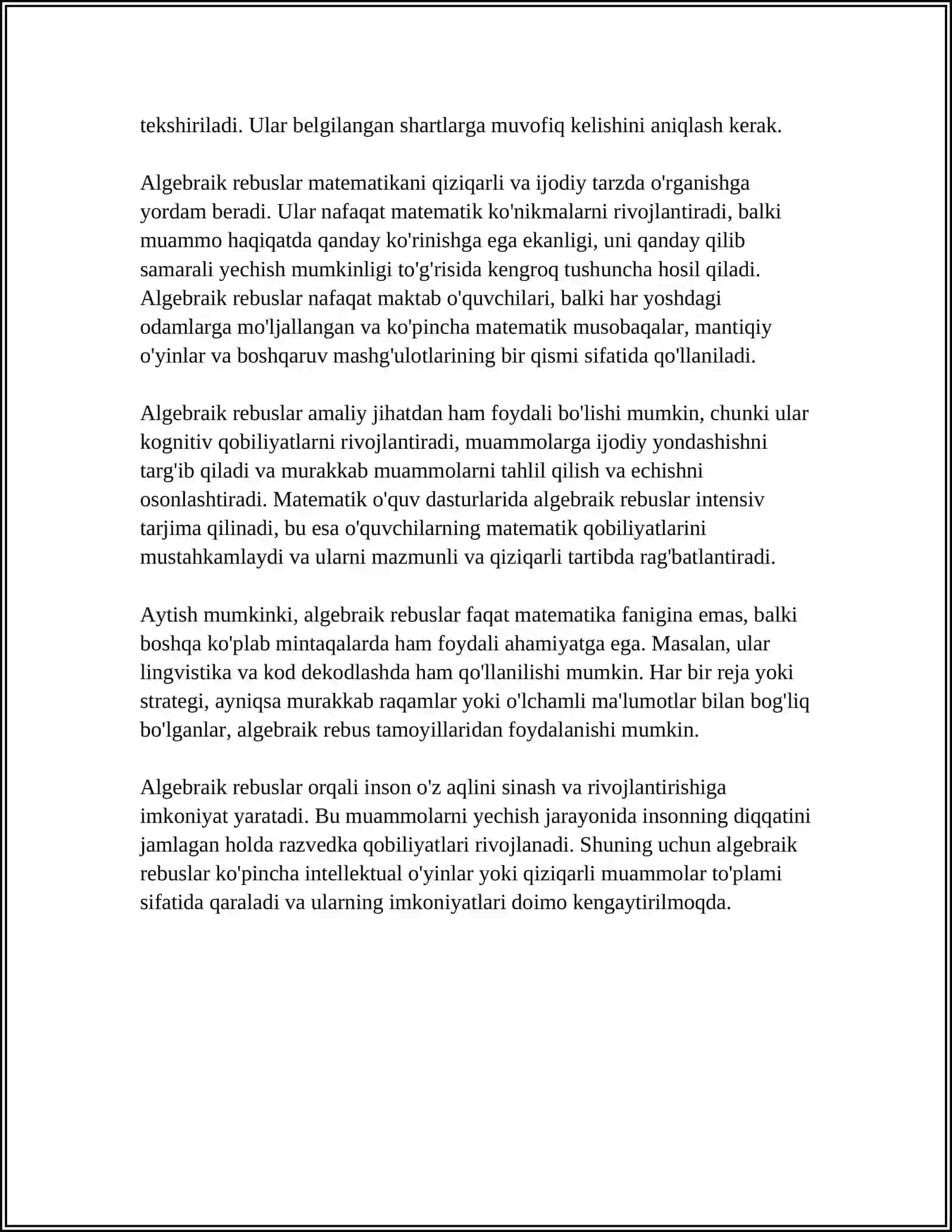 MATEMATIKA REBUSLAR 4