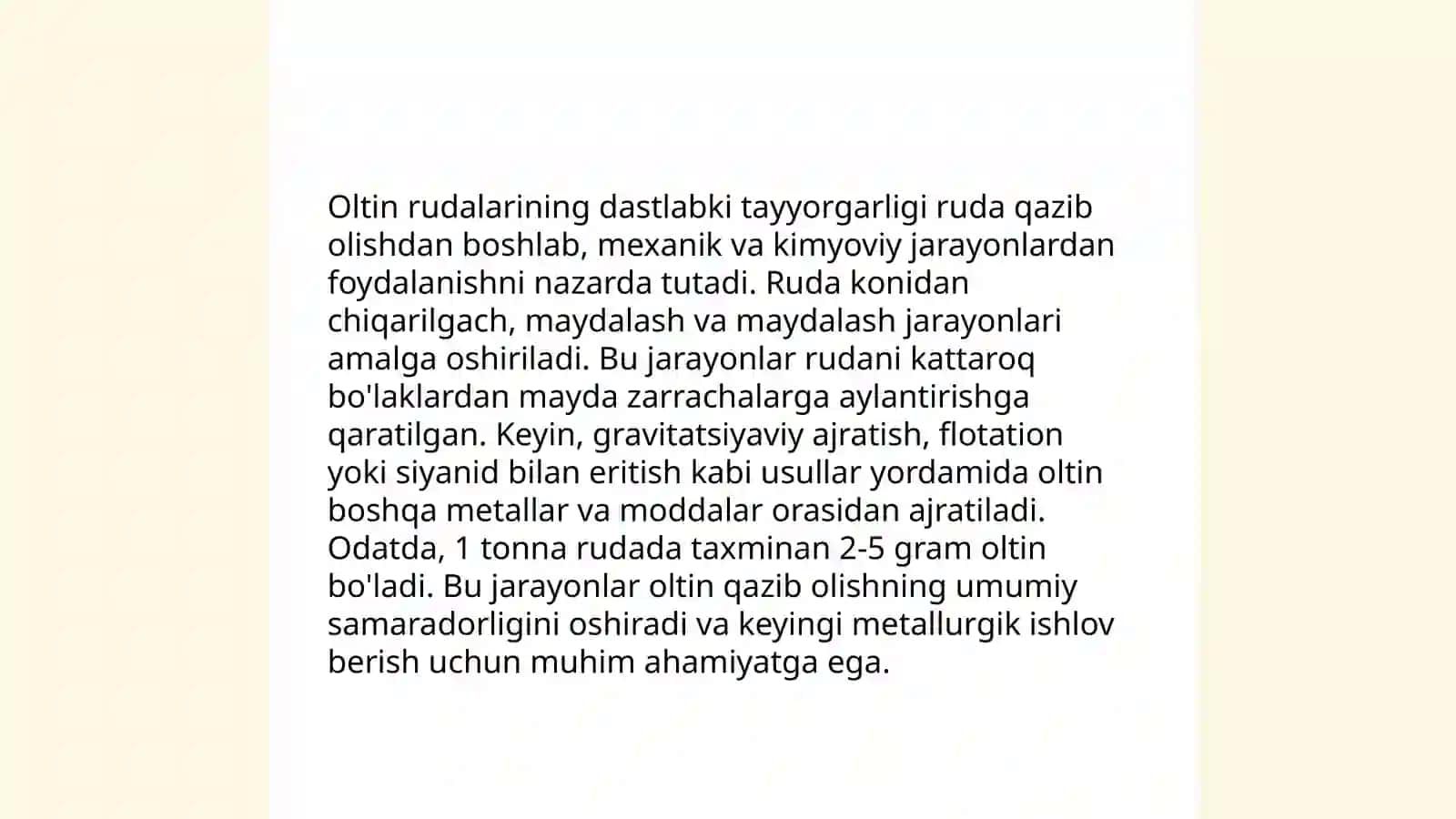 Rudalardan oltin ajratib olishning gravitatsion usullari 4