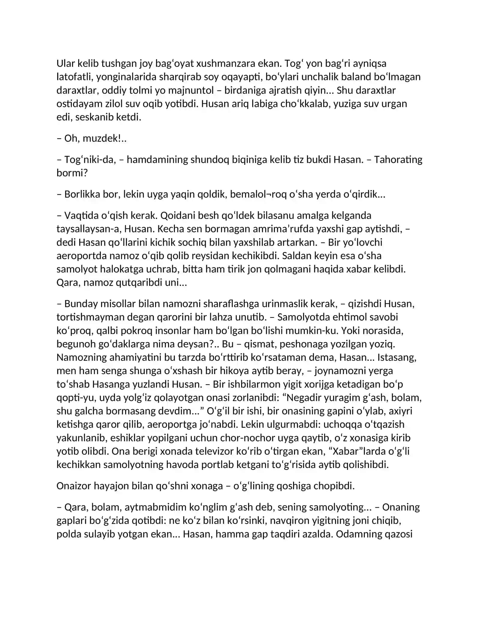 Ulugʻbek Hamdam Musulmon hikoyasi 4