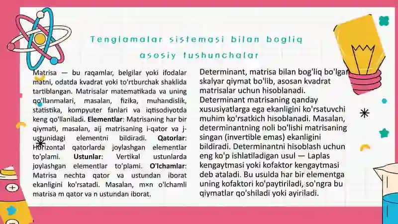 Chiziqli Tenglamalar Sistemasi 4