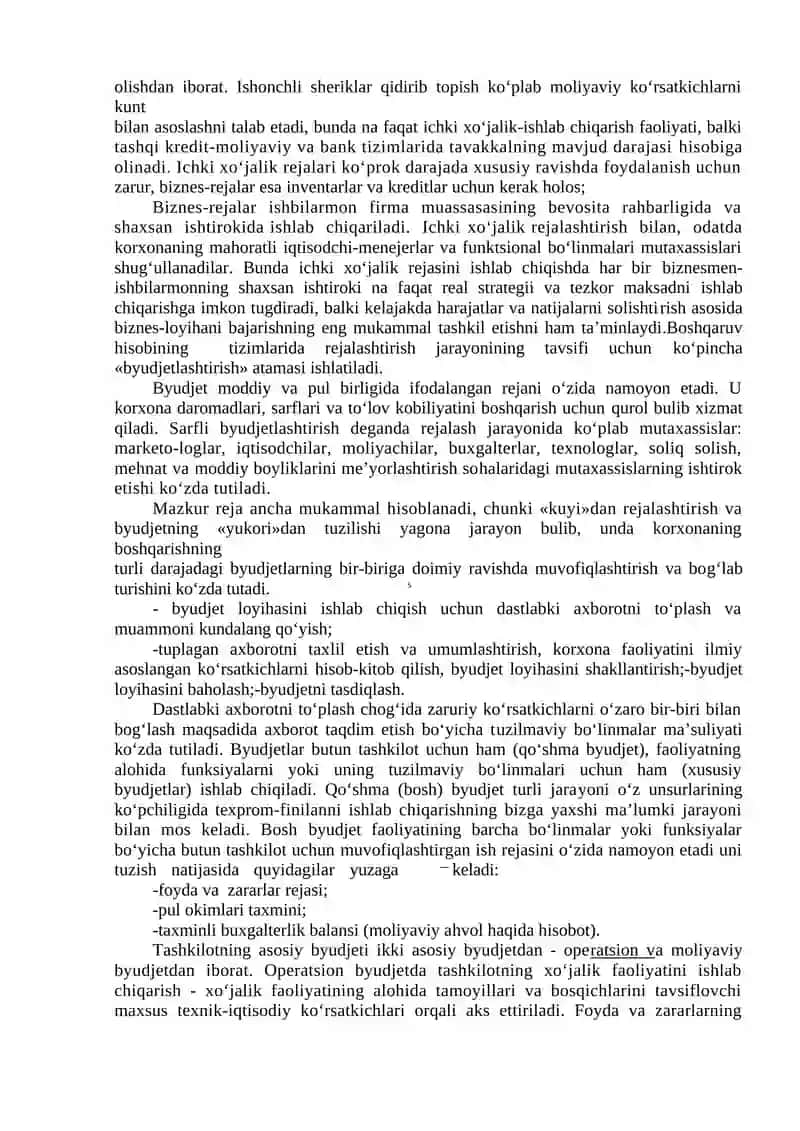 BYUDJETLASHTIRISH VA XARAJATLARNI NAZORAT QILISH 4