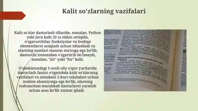 Identifikatorlar va kalit so‘zlar 4