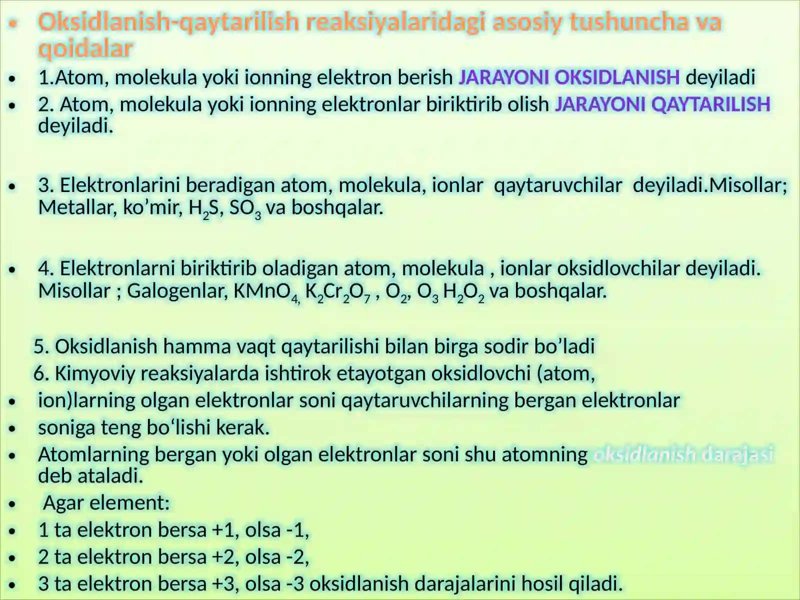Oksidlanish–qaytarilish 4