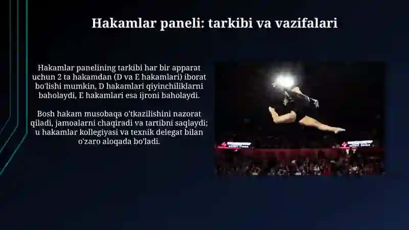 Gimnastika musobaqalari va hakamlari 4